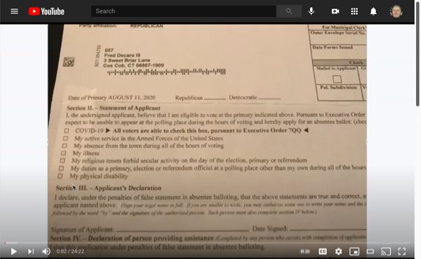Absentee ballot guide video